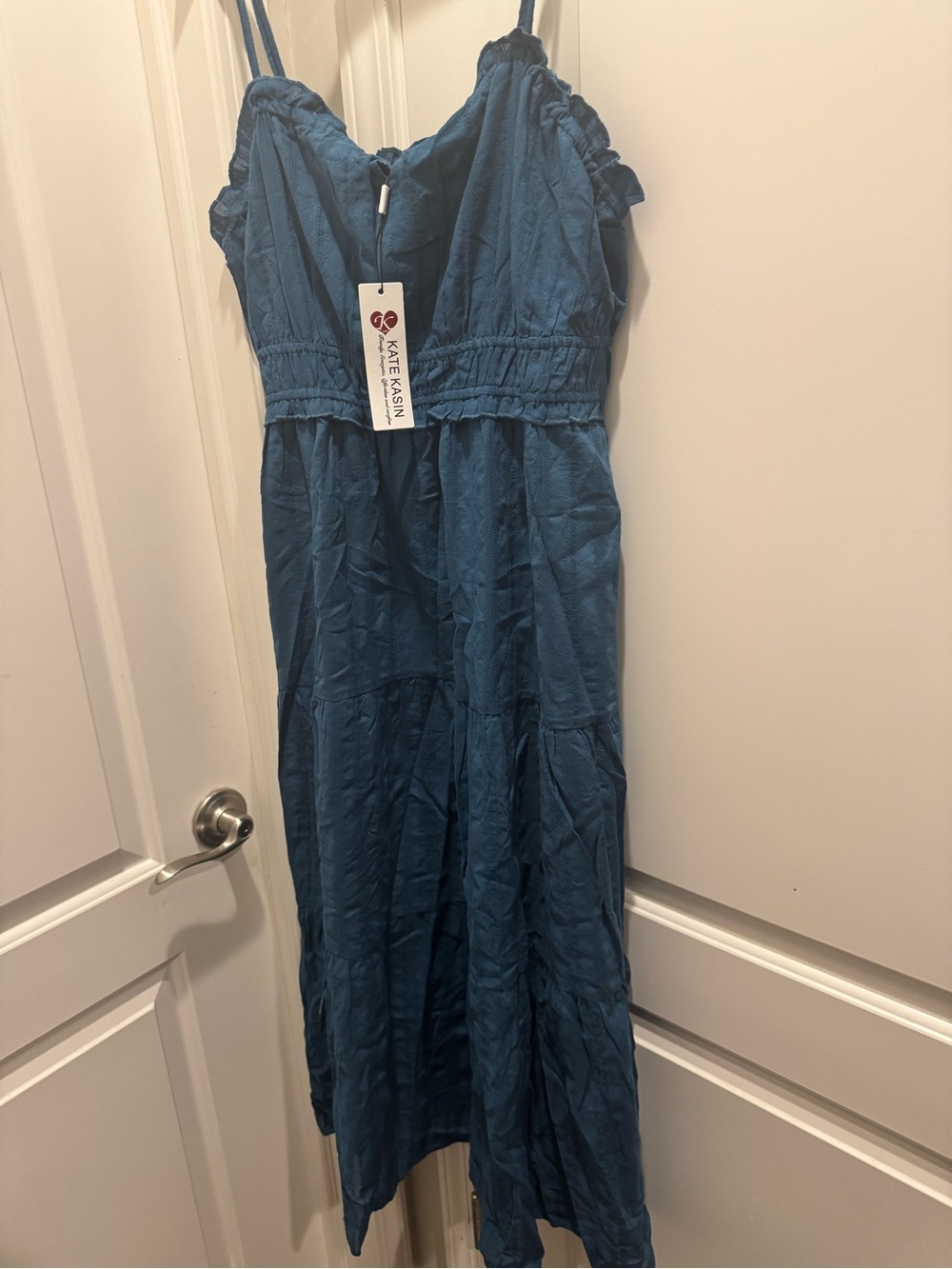 Kate Kason Blue Spaghetti-Strap Dress